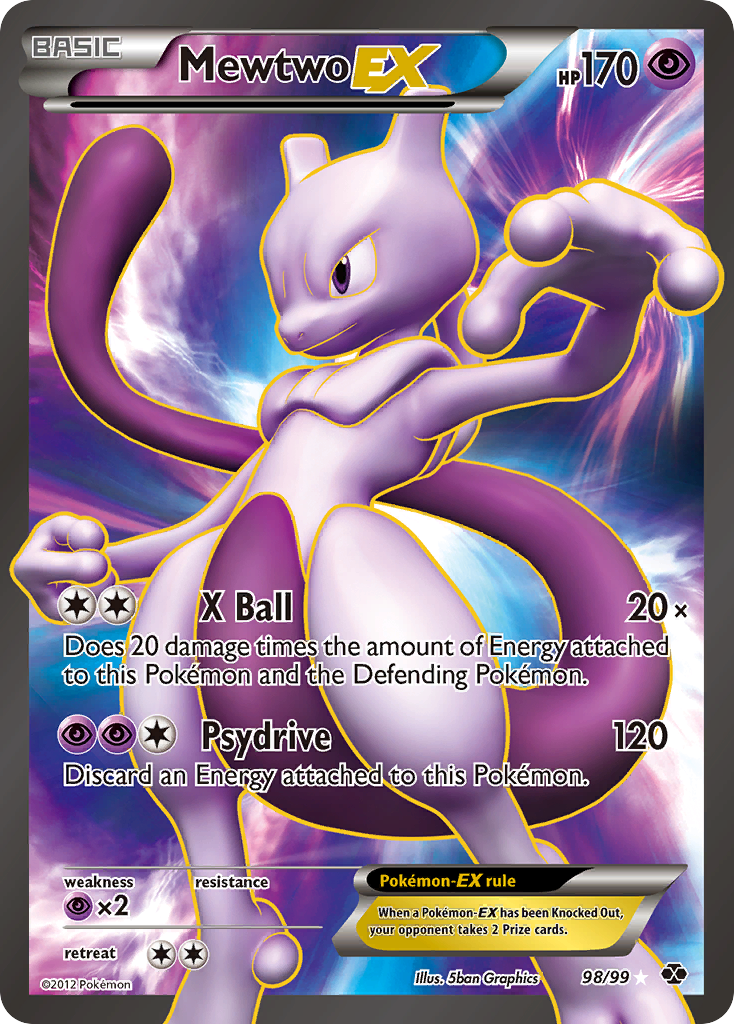 Mewtwo EX Full Art – Noir et Blanc Explorateurs Obscurs